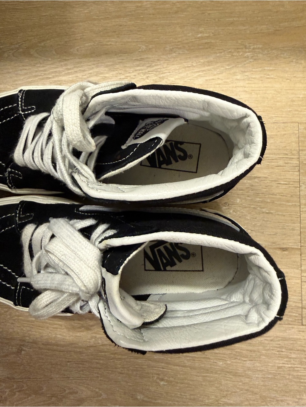 Vans Sk8-Hi Stacked Black, White & Gum Platform Shoes - Picture 6 of 10